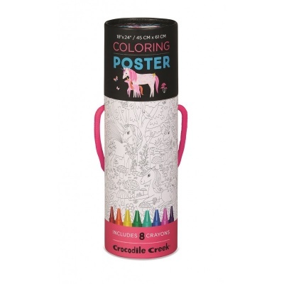 Poster p/colorir C/Autocolantes PONEIS CC7505ASST +5 anos Crocodile Creek