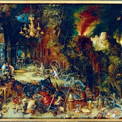 Puzzle Bluebird 1000 Jan Brueghel the Elder - Allegory of Fire, 1608 60091