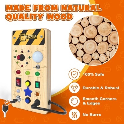 Mesa Madeira c/8 Interuptores  Luzes Led NO01