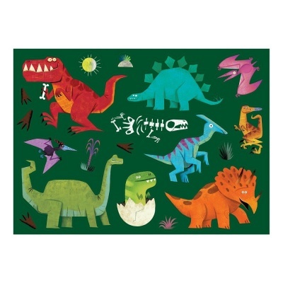Poster p/colorir C/Autocolantes Dinossauros CC7505ASST +5 anos Crocodile Creek