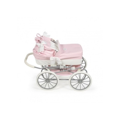 Carro de Bonecas Cucu Classico Rosa/Branco Polipiel 65048 La Ninna +4 anos