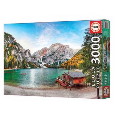 Puzzle Educa 3000 Lago Braies en Otono 19281