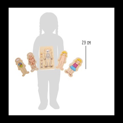Puzzle Camadas Madeira Anatomia Menina 28pcs 5814 +3 anos Small Foot