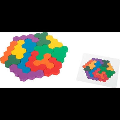 Jogo Puzzle Educativo em Madeira Favo de Mel 11729 +3 anos Small Foot