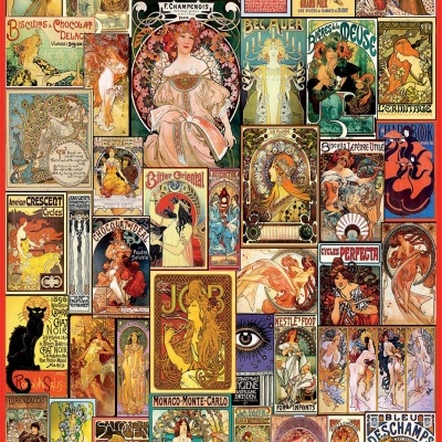 Puzzle Educa 1000 Collage Art Nouveau 19258