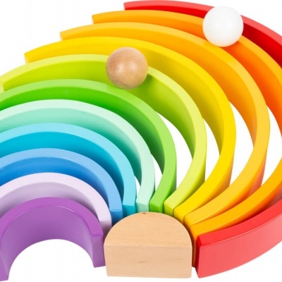 Set de Construção em Madeira Arco Iris +12 meses 11412 Small Foot