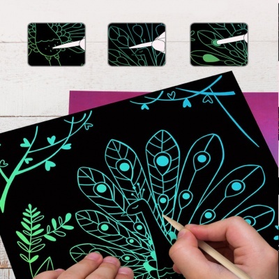 Scratch Art Card Girl 15Pcs +3 ANOS  MD4084 Mideer