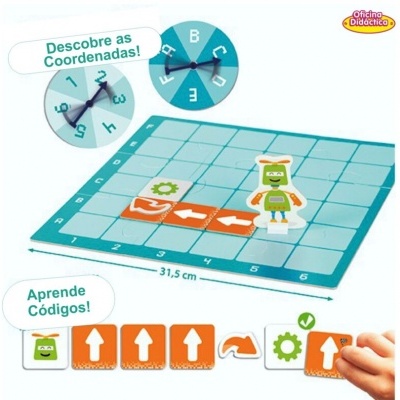 Jogo Matemáticas Robocoding Coordenadas e Codificação Básica 20521 +4 anos Akros