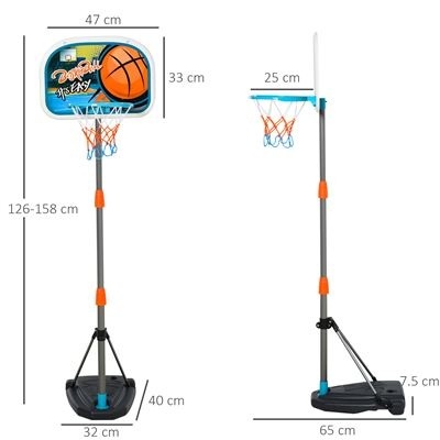 Tabela de Basket c/Base Bola 158x46.5x40cm 49538 +3 anos Cb Toys