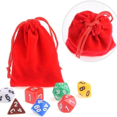 Dados Poliedricos c/7 cores +5 anos 2610