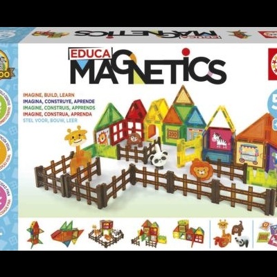 Jogo 50pcs Magnético - Imagina e Constroi - 20270 Educa