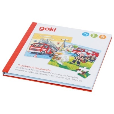 Livro Magnético de Puzzles Bombeiros 57385 +3 anos Goki