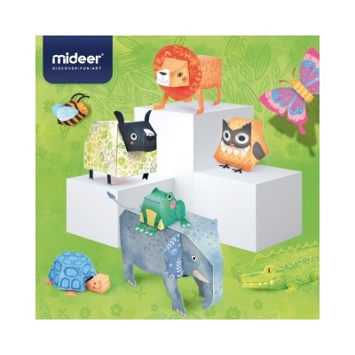 Papel Origami Animais MD4082 +5 anos Mideer