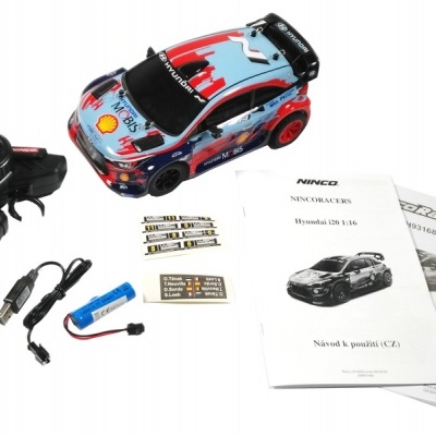 Carro Telecomandado Hyundai i20 Coupe WRC 1:16 NH93168 +6 anos