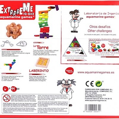 Set C/6 Jogos em Madeira Extreme  IQ Box CP052  +6 anos Aquamarine Games