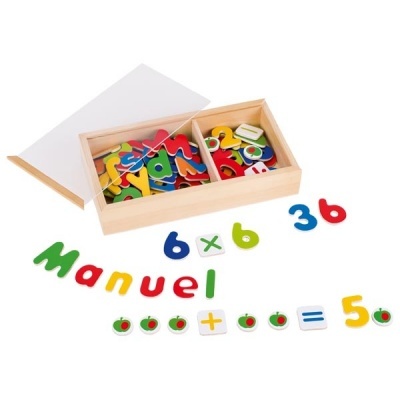 Letras e Numeros Magneticos 90pcs Madeira  58955  Goki
