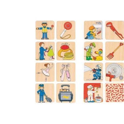 Jogo de Memória Empregos 5x5 Mdeira 32 pcs +3 anos 56775 Gk