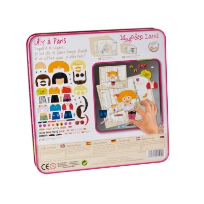 Set Magnetico Lilly em Paris c/16 Cenários MLLP +4 anos Andreu Toys