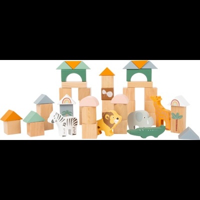 Blocos de Construção em Madeira Safari 11699 +12 meses Small Foot