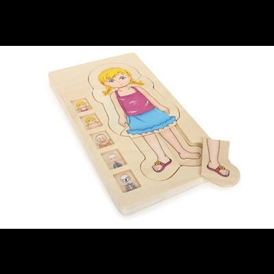 Puzzle Camadas Madeira Anatomia Menina 28pcs 5814 +3 anos Small Foot