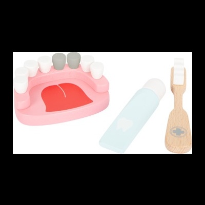 Kit Dentista Madeira 2 em 1  22 peças 11743 +3 anos Small Foot