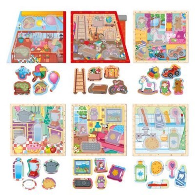Puzzle Montessori My Little House HU20836 Headu +2 anos