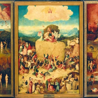 Puzzle Bluebird 1000  Bosch - The Haywain Triptych 60060