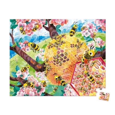 Puzzle A  Vida das Abelhas 100pcs J08627 +6 anos Janod