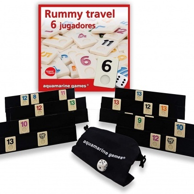 Jogo Rummy Travel 6 Jogadores DO004 +7 anos Aquamarine