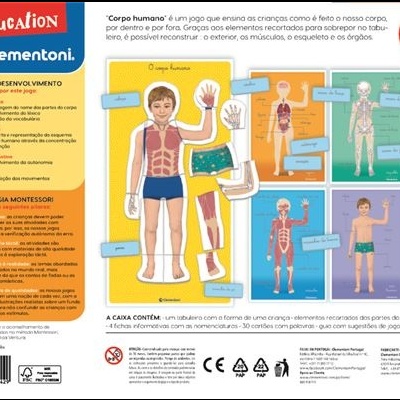 Jogo Corpo Humano Montessori 67742 Clementoni