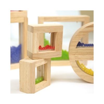 Blocos de Madeiras C/ Missangas  Coloridas TY-002 +18 meses Andreu Toys