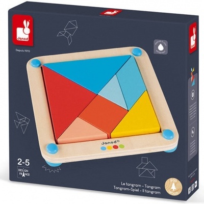 Jogo Tangran Madeira c/guia didatico JO05070 +24 meses Janod Jogo Tangran Madeira c/guia didatico JO05070 +24 meses Janod