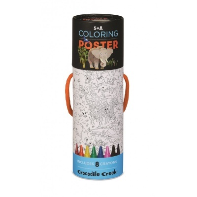 Poster p/colorir C/Autocolantes Selva CC7505ASST +5 anos Crocodile Creek