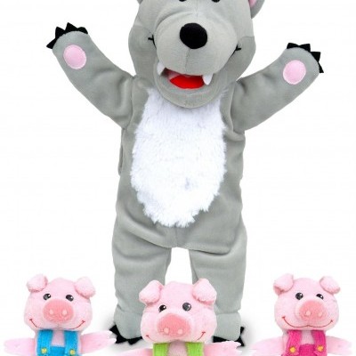 Fantoche os 3 Tres Porquinhos e o  Lobo Mau FCT2458 - Fiesta +6 meses