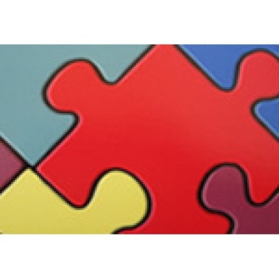 Peças de puzzle coloridas encaixadas