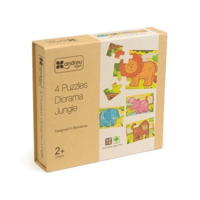 4 Puzzles Diorama Jungle 16460 hp/at +2 anos
