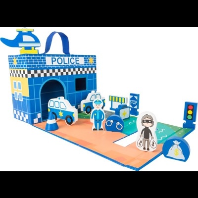 Mala Estação da Polícia Themed Play Set 11113 +3 anos Small Foot