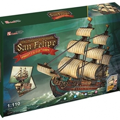 Puzzle 3D Barco San Filipe T4017H  CubicFun