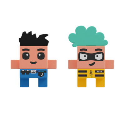 Marioinex Mini Waffle City Carro da Policia e Loja de Jóias MX905913