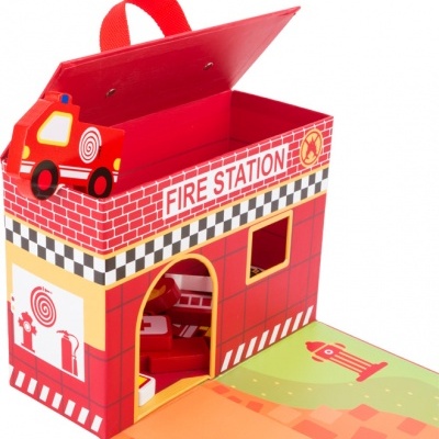 Mala Estacao de Bombeiros c/13 pcs +3 anos 11112 Small Foot