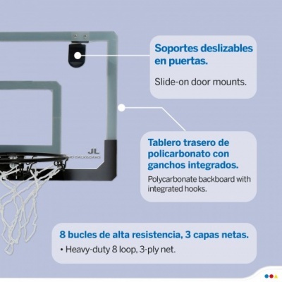 Tabela de Basket c/Bola 45.5x30cm 46245 +3 anos Cb Toys
