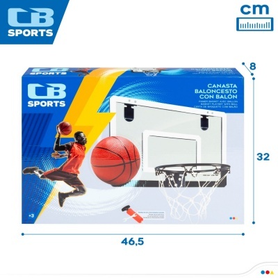 Tabela de Basket c/Bola 45.5x30cm 46245 +3 anos Cb Toys