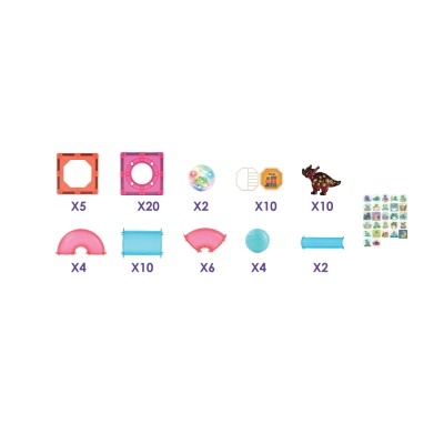 Jogo Magnético Luminoso Dinossauros 73 Pcs G160952