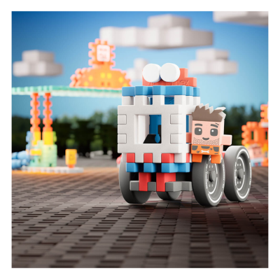 Marioinex Mini Waffle City Posto de Gasolina 148pcs