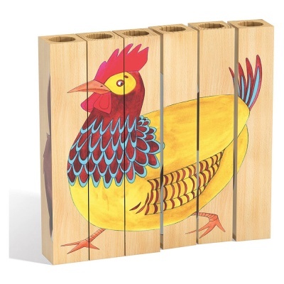 Puzzle Madeira  c/4 GiocaWood 6pcs 0711 +2 anos Quercetti