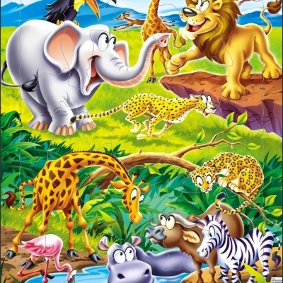 Puzzle Larsen Safari us16 18pcs +3 anos