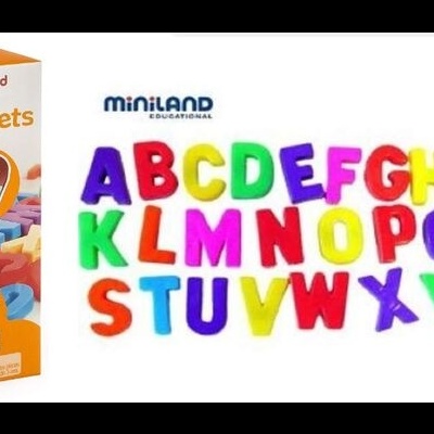 Letras Magneticas Maiusculas 76pcs +3 anos 45312 Miniland