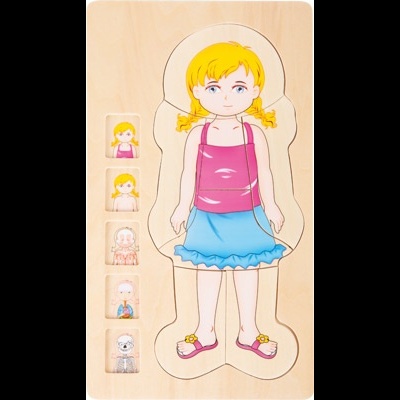 Puzzle Camadas Madeira Anatomia Menina 28pcs 5814 +3 anos Small Foot