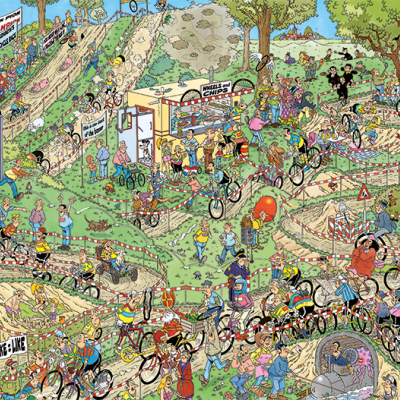 Puzzle Jumbo 1000 Comic Jan Van Haasteren World Championships Cyclocross 19174