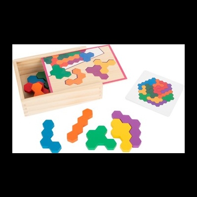 Jogo Puzzle Educativo em Madeira Favo de Mel 11729 +3 anos Small Foot